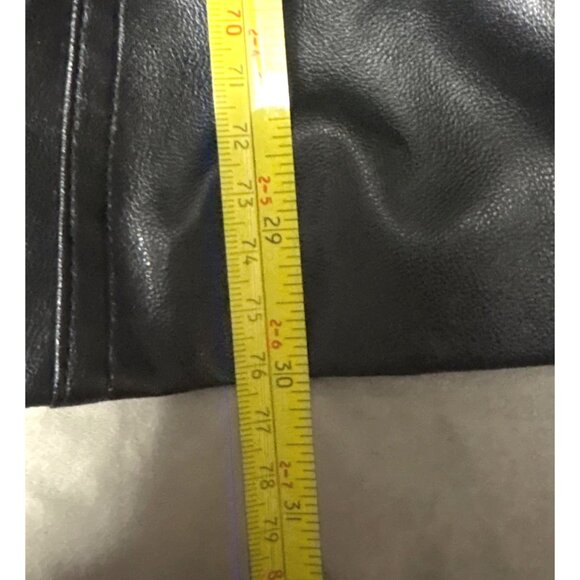 NWT Vtg Jennifer J Womens Black Faux Leather Button-Up Jacket 2X - Picture 8 of 8